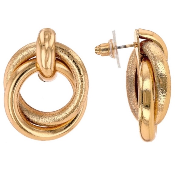 NWOT REVOLVE Gold Twist Earrings - Picture 2 of 4